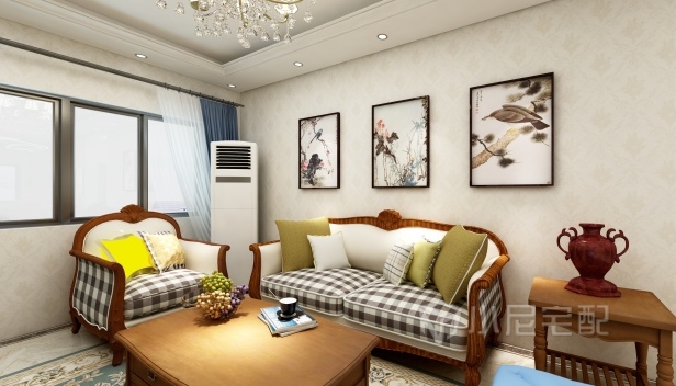 108㎡/兩室一廳兩衛/混搭