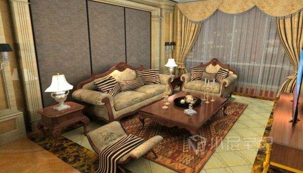 130㎡/兩室兩廳一衛/歐式