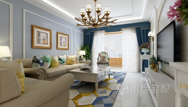 95㎡/兩室兩廳一衛/美式