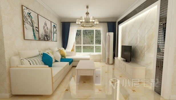 85㎡/兩室一廳一衛(wèi)/歐式