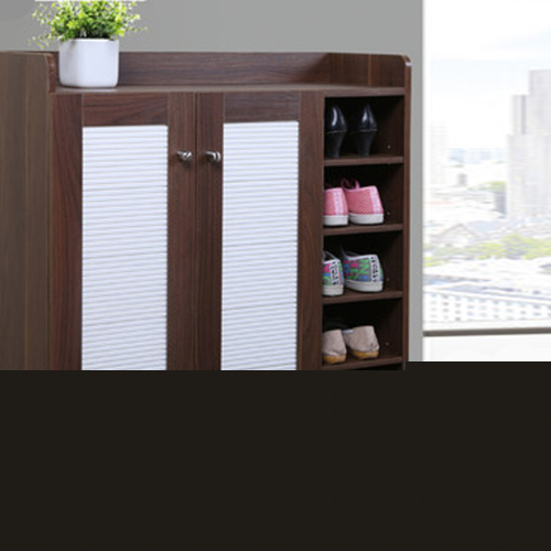 小尼宅配 鞋柜 現代簡約木質雙門對開門鞋架鞋柜 特價